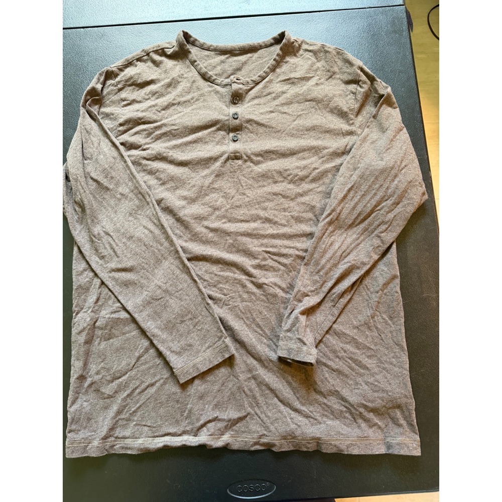 Patagonia Mens Brown Organic Cotton Long Sleeve Henley Shirt XL STY52260FA19